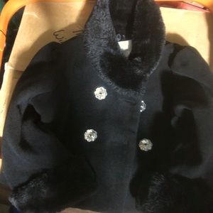 Faux fur trimmed jacket